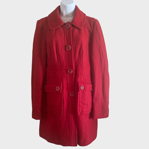 Anthropologie Tulle Wool Pea Coat